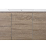 Royce 1200LA1 Wall Hung Vanity 460mm  – Timber Look Melamine Finish with Soft Close Drawers