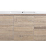 Royce 1200RA1 Wall Hung Vanity 460mm  – Timber Look Melamine Finish with Soft Close Drawers