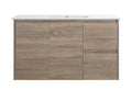 Royce 900RA1 Wall Hung Vanity 460mm  – Timber Look Melamine Finish with Soft Close Drawers