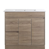 Tobi 900LA1 Freestanding 460mm Vanity Natural Timber & Oak Finish