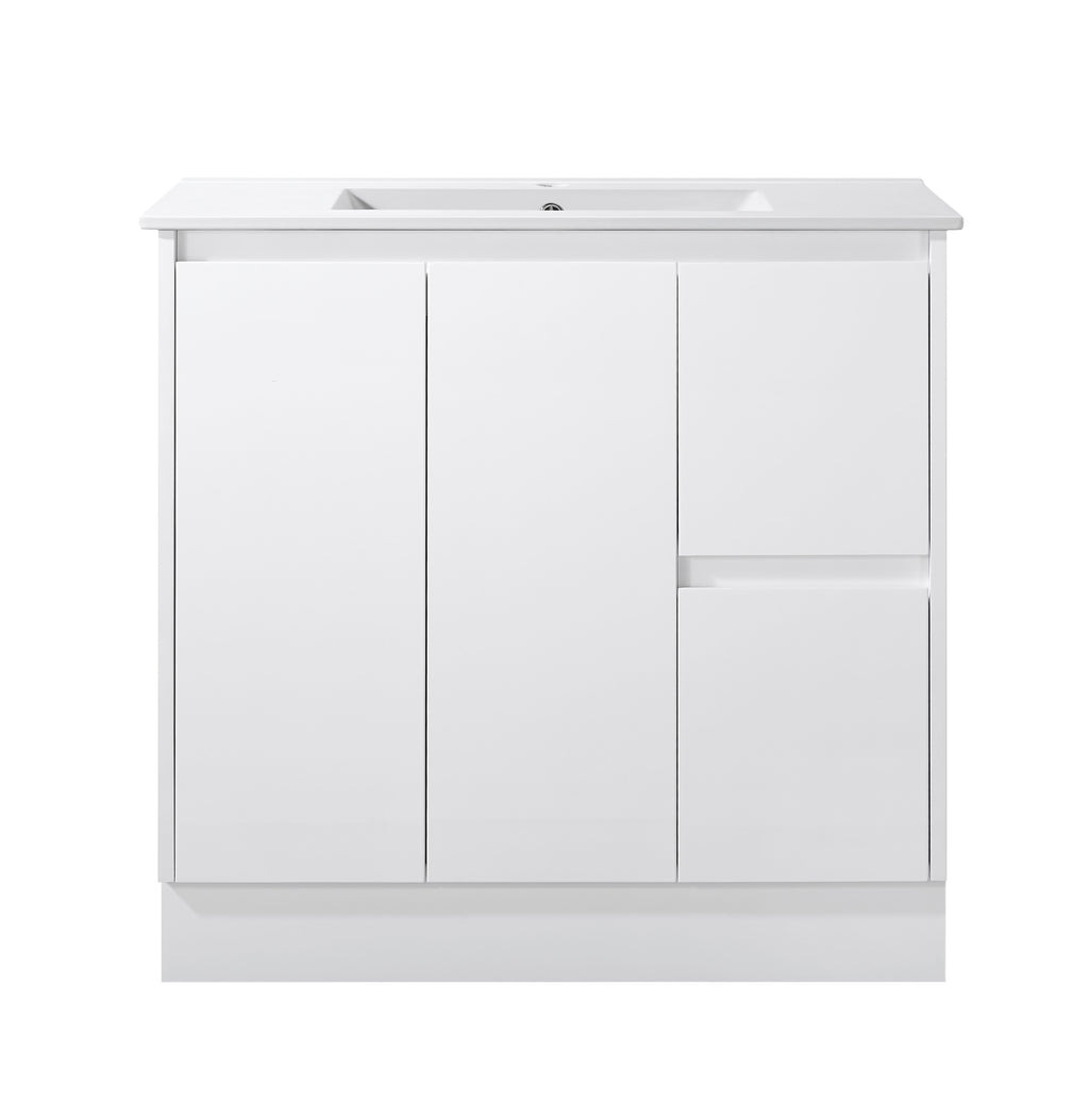 Sammy 900W Freestanding 460mm  Vanity – Gloss or Matt 2-Pack Finish with Soft Close Drawers