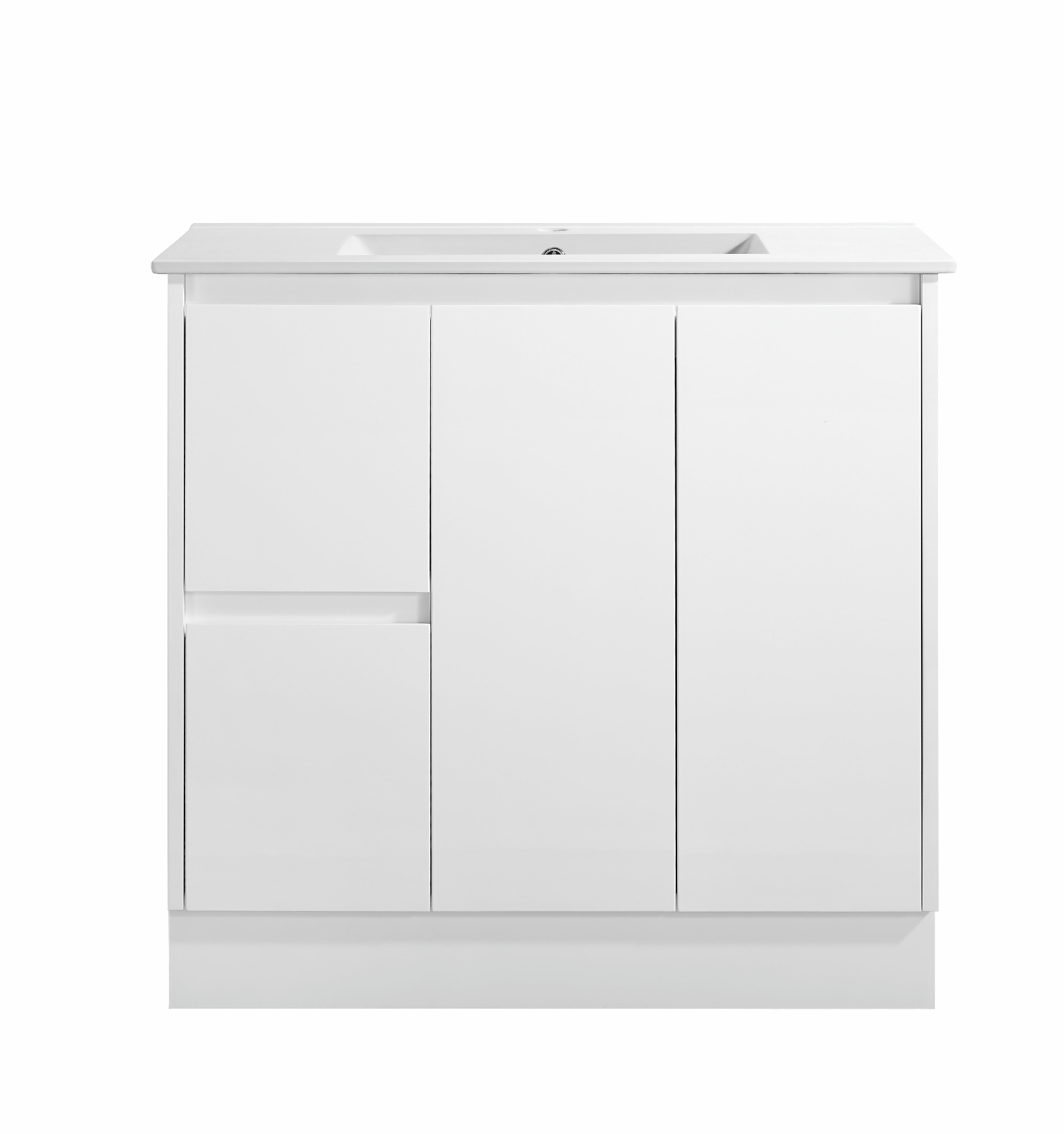 Sammy 900WL Freestanding 460mm  Vanity – Gloss or Matt 2-Pack Finish with Soft Close Drawers