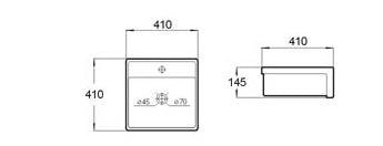 Semi Recessed Basin 500*480*140