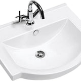 Semi-Recessed Vanity Top – Ceramic Slimline Basin with Mini Thick Edge 600mmx480mmx200mm