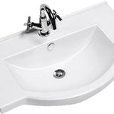 Semi-Recessed Vanity Top – Ceramic Slimline Basin with Mini Thick Edge750mmx480mmx200mm