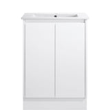 Sierra 600W Freestanding Vanity with Drawers White Right Hand Draw