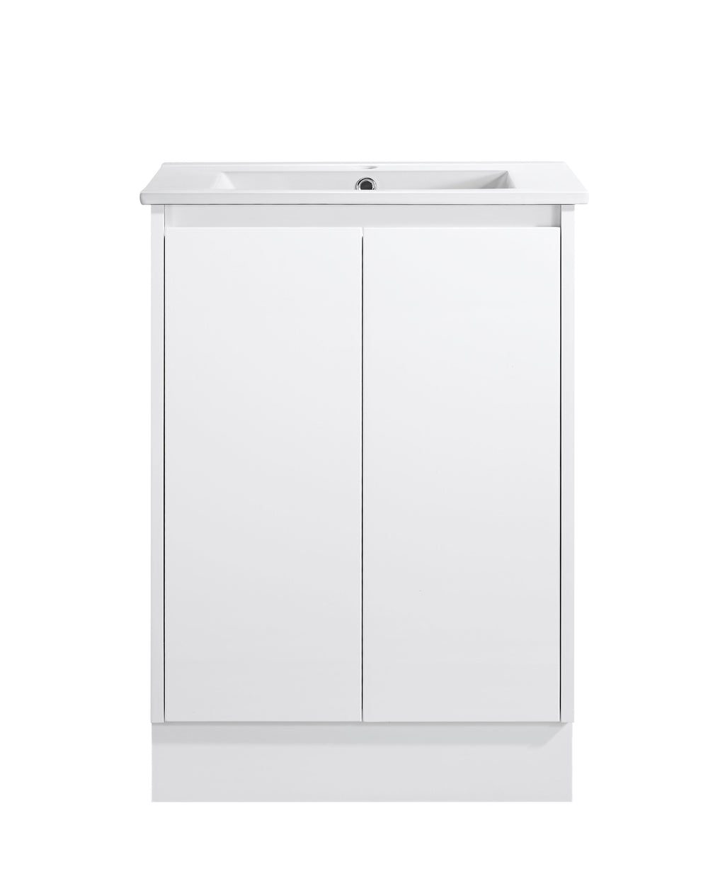 Sierra 600W Freestanding Vanity with Drawers White Right Hand Draw