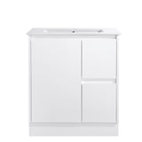 Sierra 750W Freestanding Vanity with Drawers White Right Hand Draw