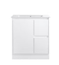 Sierra 750W Freestanding Vanity with Drawers White Right Hand Draw