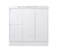 Sierra 900mm Freestanding Vanity with Drawers White Left Hand Draw