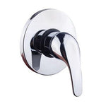 TK73W Solid Handle Wall Mixer – Chrome wall mixer with a 35mm cartridge and Ø 115mm cover plate, designed for modern bathrooms with sleek and efficient water control.