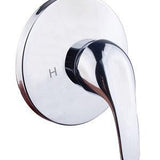 TK74W Solid Handle Wall Mixer – Chrome wall mixer with a 40mm cartridge and 115mm x 115mm cover plate, perfect for modern bathrooms with smooth water flow control.