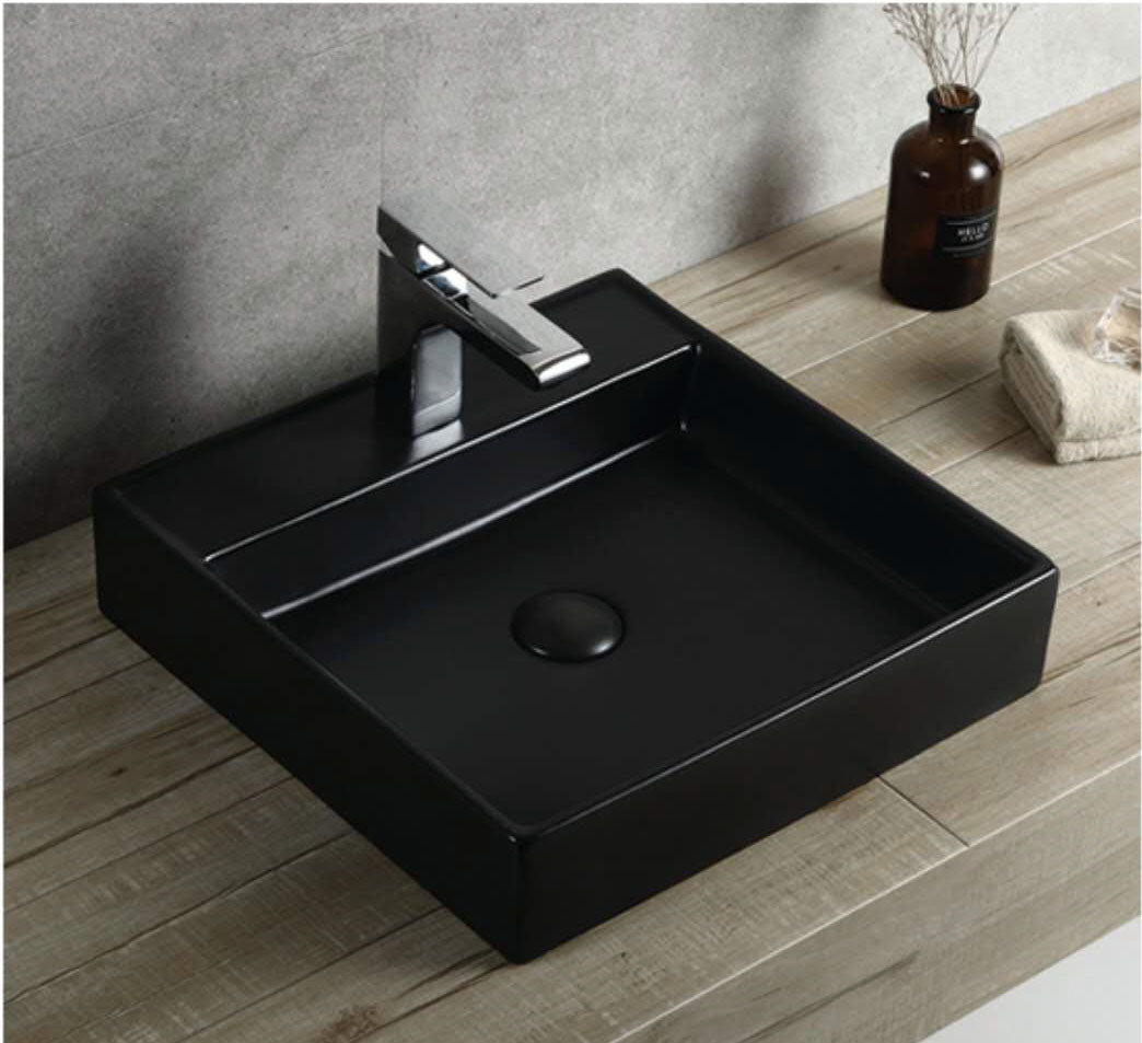 Square Ceramic Countertop Basin – 440mmx440mmx100mm
