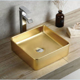 Square Countertop Ceramic Basin – Matte Finish 370mmx370mmx120mm