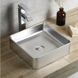 Square Countertop Ceramic Basin – Matte Finish 370mmx370mmx120mm