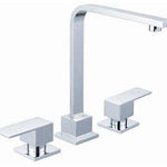 TPS-202 Square Handle Basin / Sink Set – Modern Three-Piece Tapware with Chrome Finish and WELS 4 Star Rating
