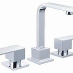 TPS-201 Square Handle Basin Set – Modern Three-Piece Tapware with Chrome Finish and WELS 5 Star Rating