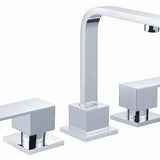 TPS-201 Square Handle Basin Set – Modern Three-Piece Tapware with Chrome Finish and WELS 5 Star Rating