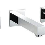 Square Handle Bath Set (TPS-204) – Modern wall-mounted bath faucet with square handles and polished chrome finish.