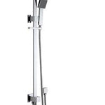 SMF-159 Square Dual Shower with Diverter – Solid brass rail with elbow and modern square showerhead for an efficient shower experience.