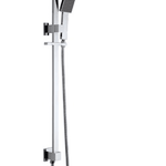 SMF-259 Square Dual Shower with Diverter – Solid brass rail with top water inlet and modern square showerhead for efficient water flow.