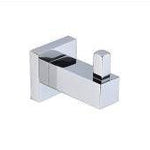 6053 Square Robe Hook – Chrome square wall-mounted hook for contemporary bathroom use.