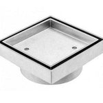 GD329 Square Smart Tile Drain – 75mm outlet stainless steel tile drain for modern bathroom floors.