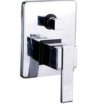 TYO-42D Square Wall Mixer with Diverter – 35mm cartridge chrome wall mixer with 110mm x 150mm cover plate for modern bathrooms.
