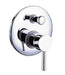 TK70D Round Wall Mixer with Diverter – Chrome bathroom mixer with 40mm cartridge and diverter for modern bathrooms.