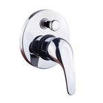 TK73D Solid Handle Wall Mixer with Diverter – Chrome finish wall mixer with a 35mm cartridge and Ø 160mm cover plate, featuring a built-in diverter for modern bathrooms.