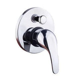 TK73D Solid Handle Wall Mixer with Diverter – Chrome finish wall mixer with a 35mm cartridge and Ø 160mm cover plate, featuring a built-in diverter for modern bathrooms.