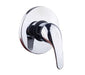 TK73W Solid Handle Wall Mixer – Chrome wall mixer with a 35mm cartridge and Ø 115mm cover plate, designed for modern bathrooms with sleek and efficient water control.