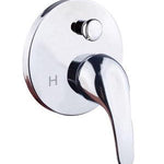 TK74D Solid Handle Wall Mixer with Diverter – Chrome wall mixer with a 40mm cartridge, featuring a built-in diverter and Ø 160mm cover plate, designed for modern bathrooms.