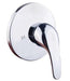 TK74W Solid Handle Wall Mixer – Chrome wall mixer with a 40mm cartridge and 115mm x 115mm cover plate, perfect for modern bathrooms with smooth water flow control.