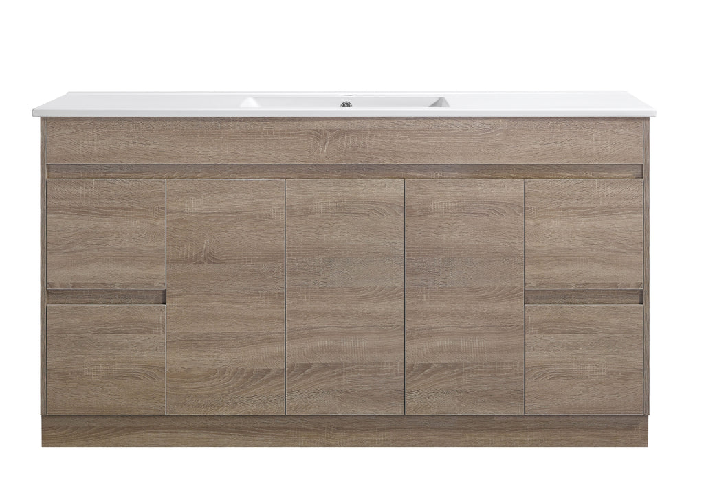 Tobi 1500SA1 Freestanding 460mm  Vanity Natural Timber & Oak Finish