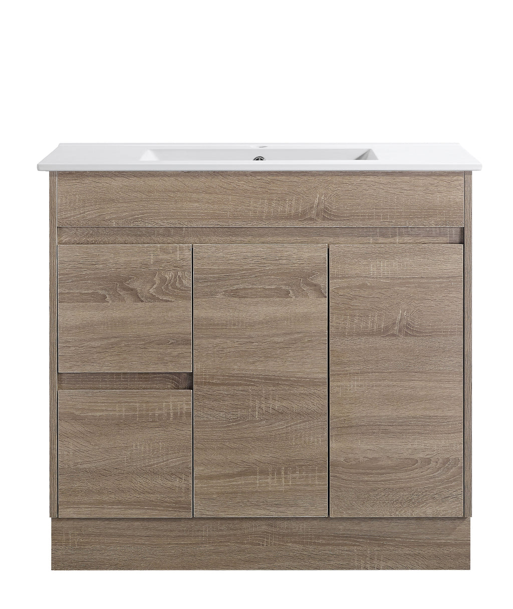 Tobi 900LA1 Freestanding 460mm Vanity Natural Timber & Oak Finish