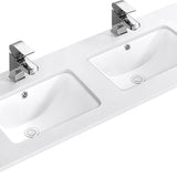 1500mm Double Bowl Vanity Top – Twin Ceramic Basin with Tap Holes