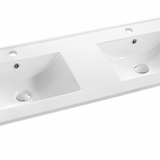 Double Bowl Ceramic Vanity Basin – 1200mm Slimline Top with 1 Tap Hole Per Bowl 1200mmx460mmx200mm