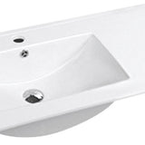Wave Slim Line Ceramic Vanity Basin – Curved Bowl Design with Slim Top 900mmx460mmx200mm