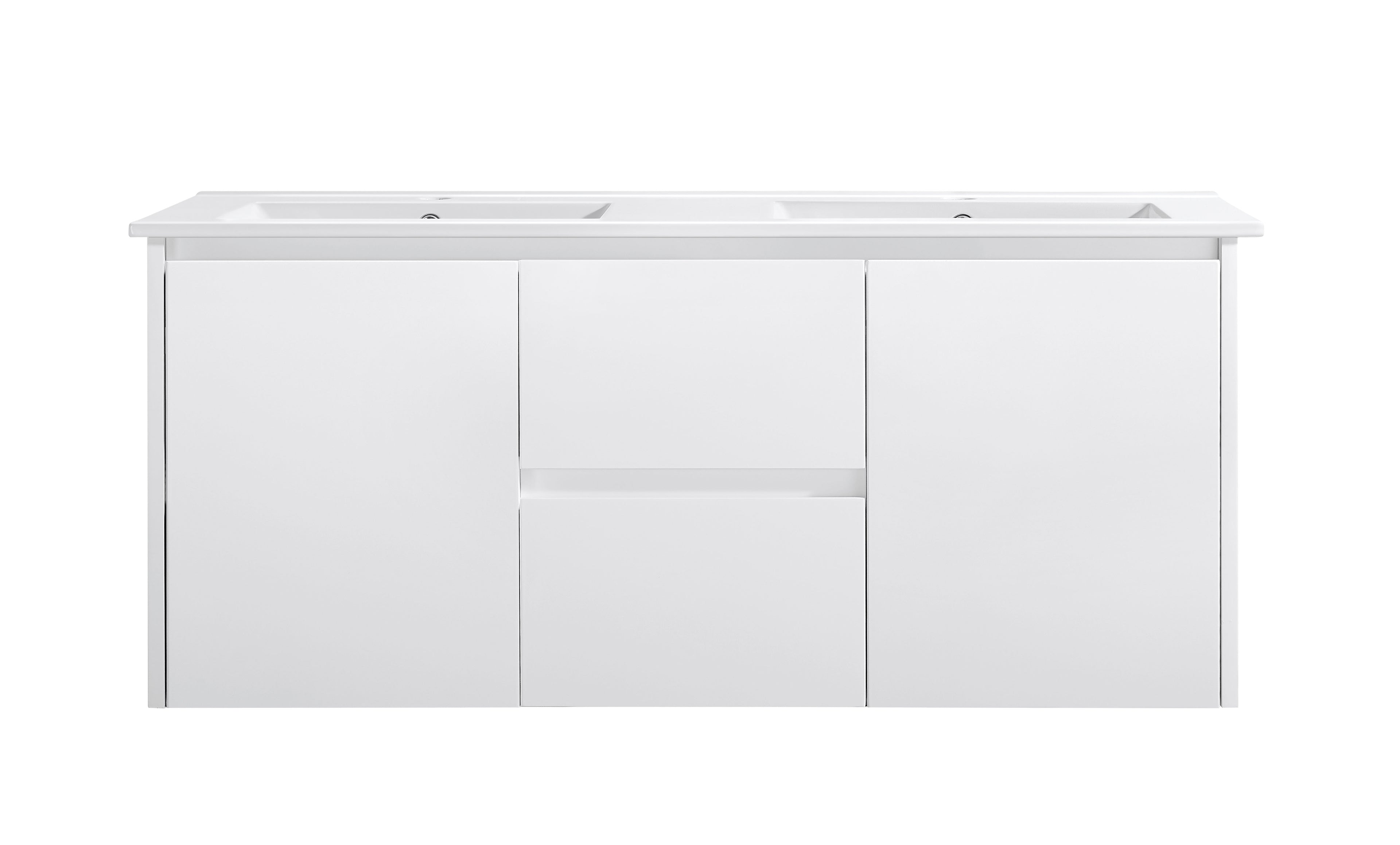 Willow 1200mm Vanity  Wall Hung 460mm Vanity – Gloss or Matt 2-Pack Finish with Soft Close Drawers With Double Bowl
