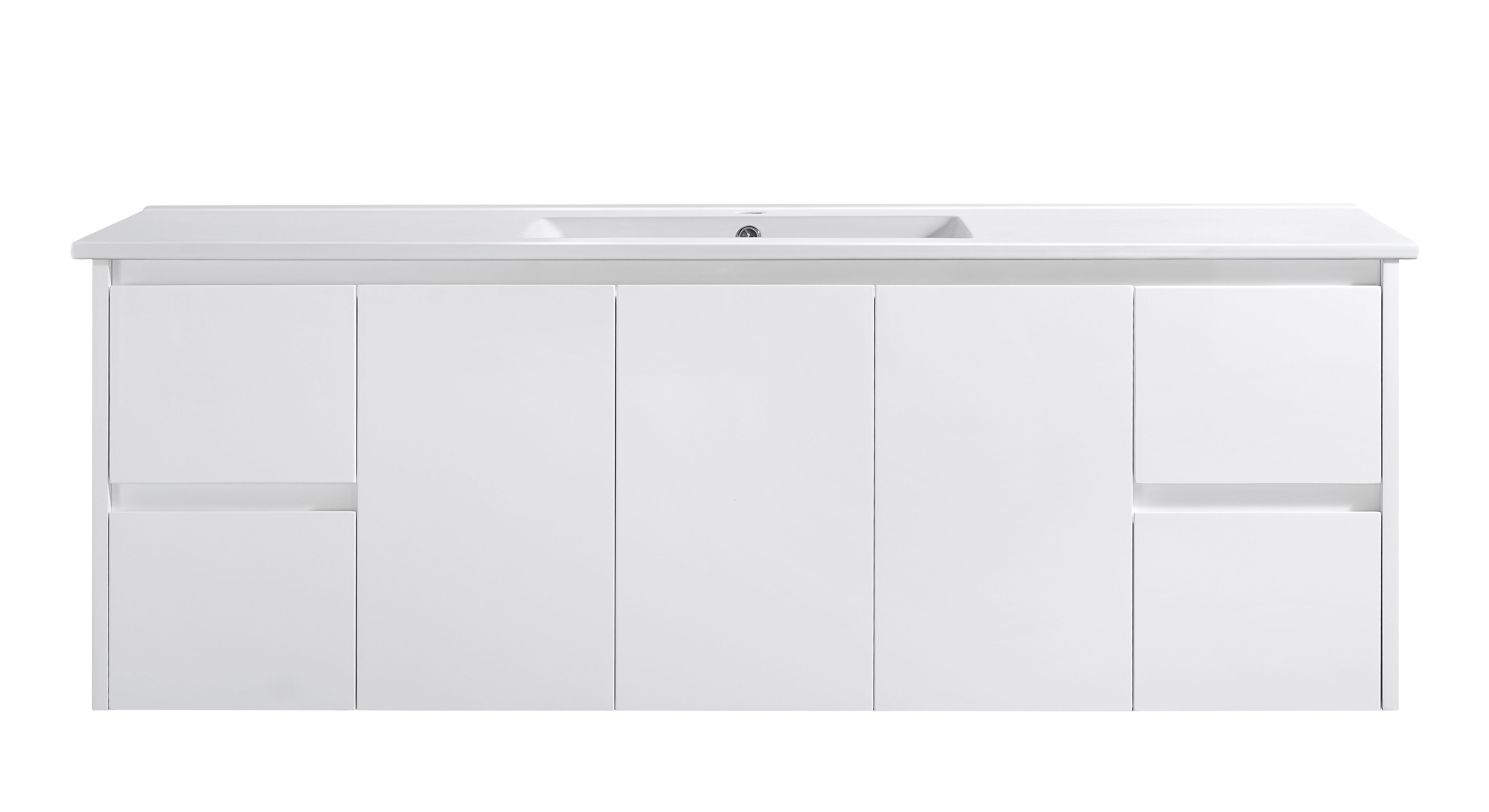 Willow 1500W Vanity  Wall Hung 460mm Vanity – Gloss or Matt 2-Pack Finish with Soft Close Drawers