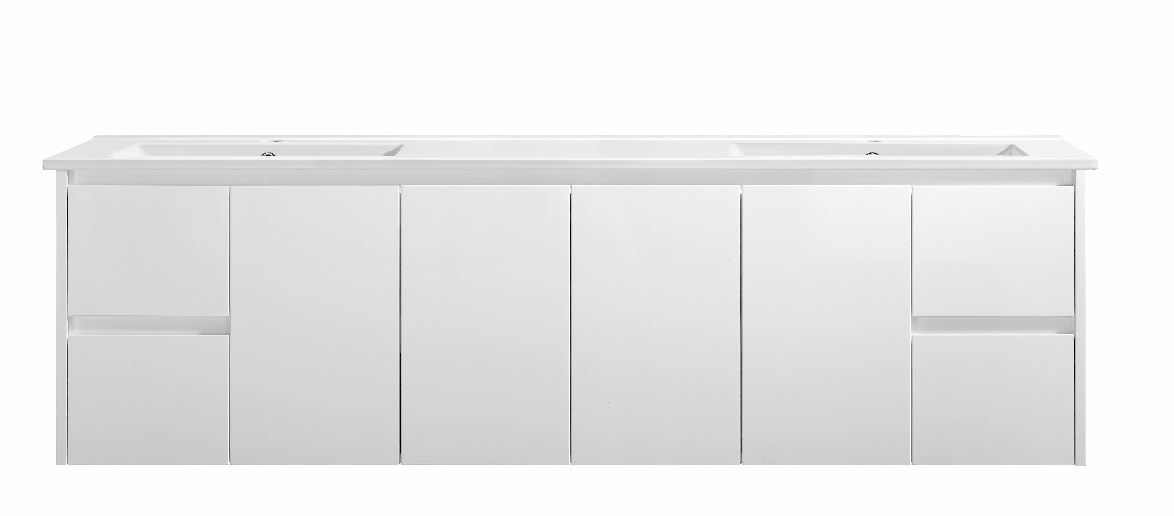 Willow 1800W Vanity  Wall Hung 460mm Vanity – Gloss or Matt 2-Pack Finish with Soft Close Drawers
