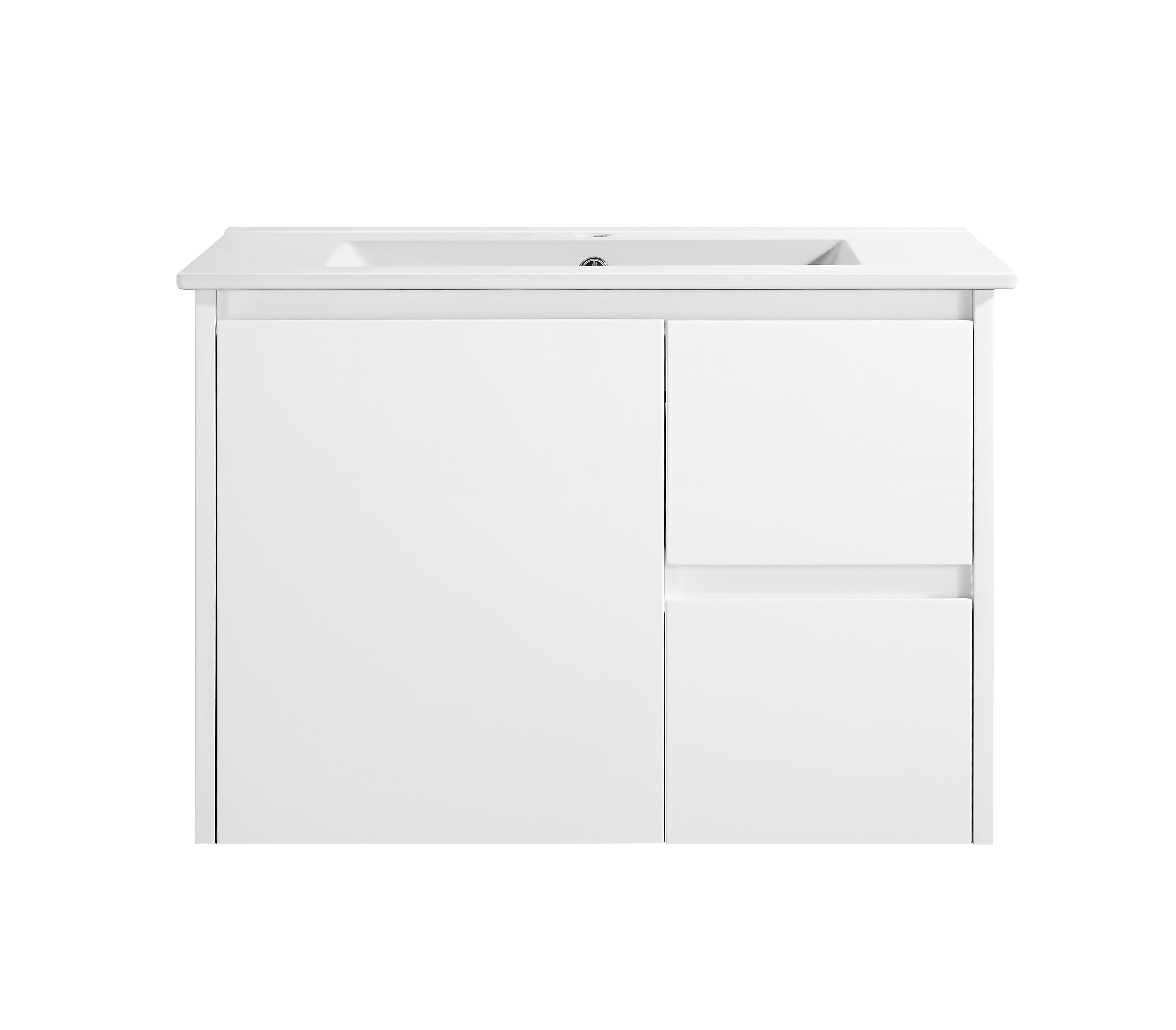 Willow 750W Vanity Wall Hung 460mm Vanity – Gloss or Matt 2-Pack Finish with Soft Close Drawers